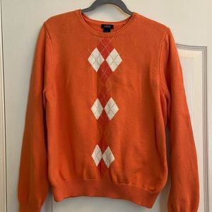IZOD argyle sweater in orange